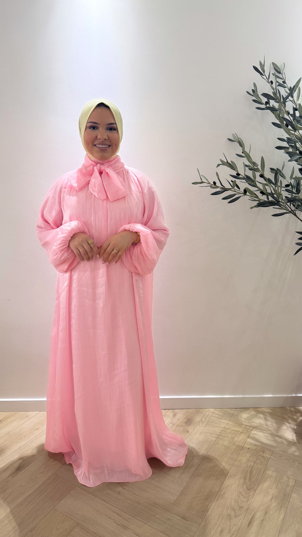 Satin dress - pink