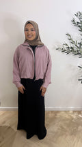 Checked bomber jacket - bordeaux