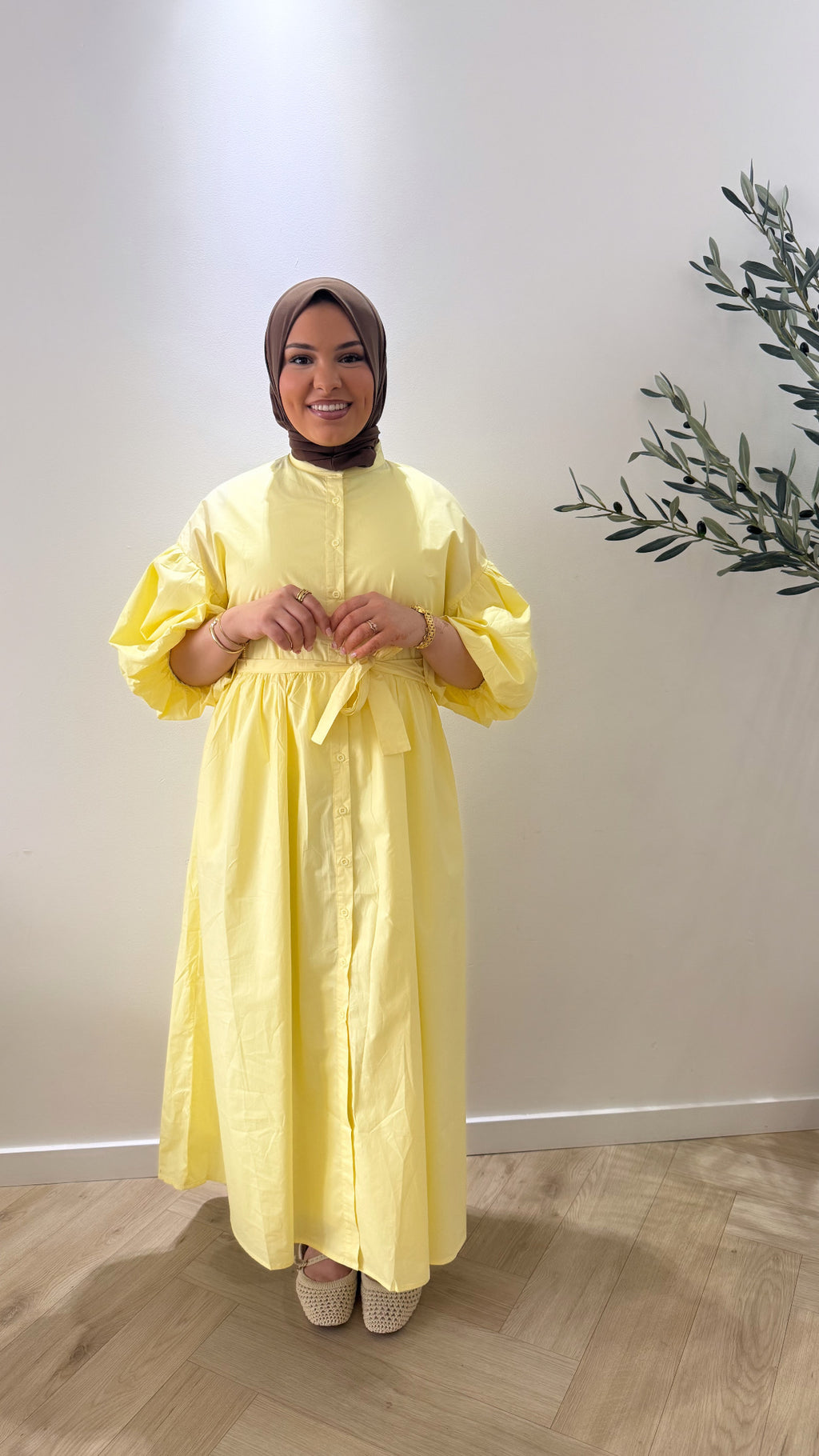Ballon sleeve - yellow