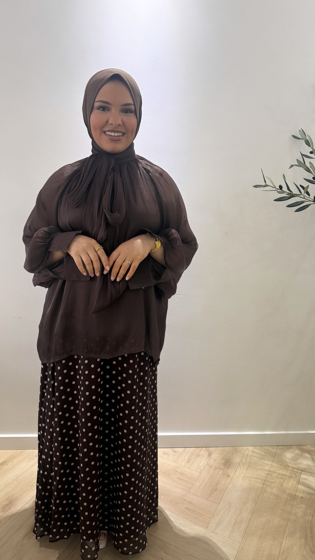 Polka skirt - brown