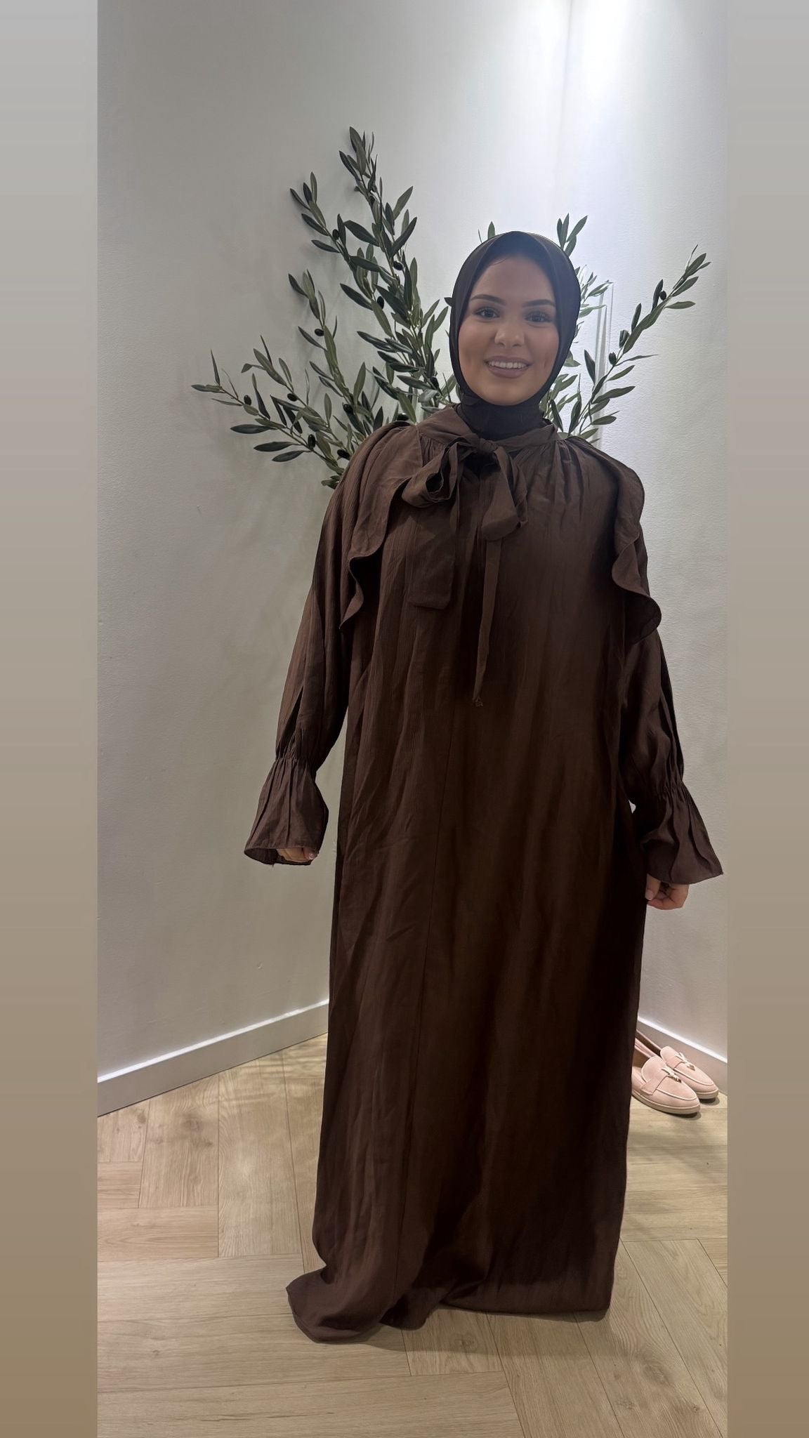 Strik dress - bruin