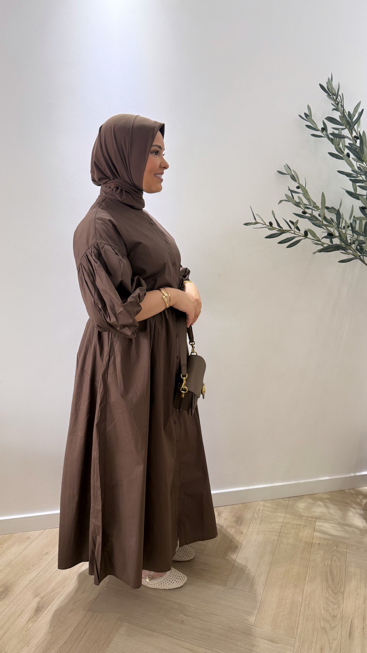 Ballon sleeve - brown
