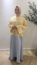 Satin Skirt - Baby Blue