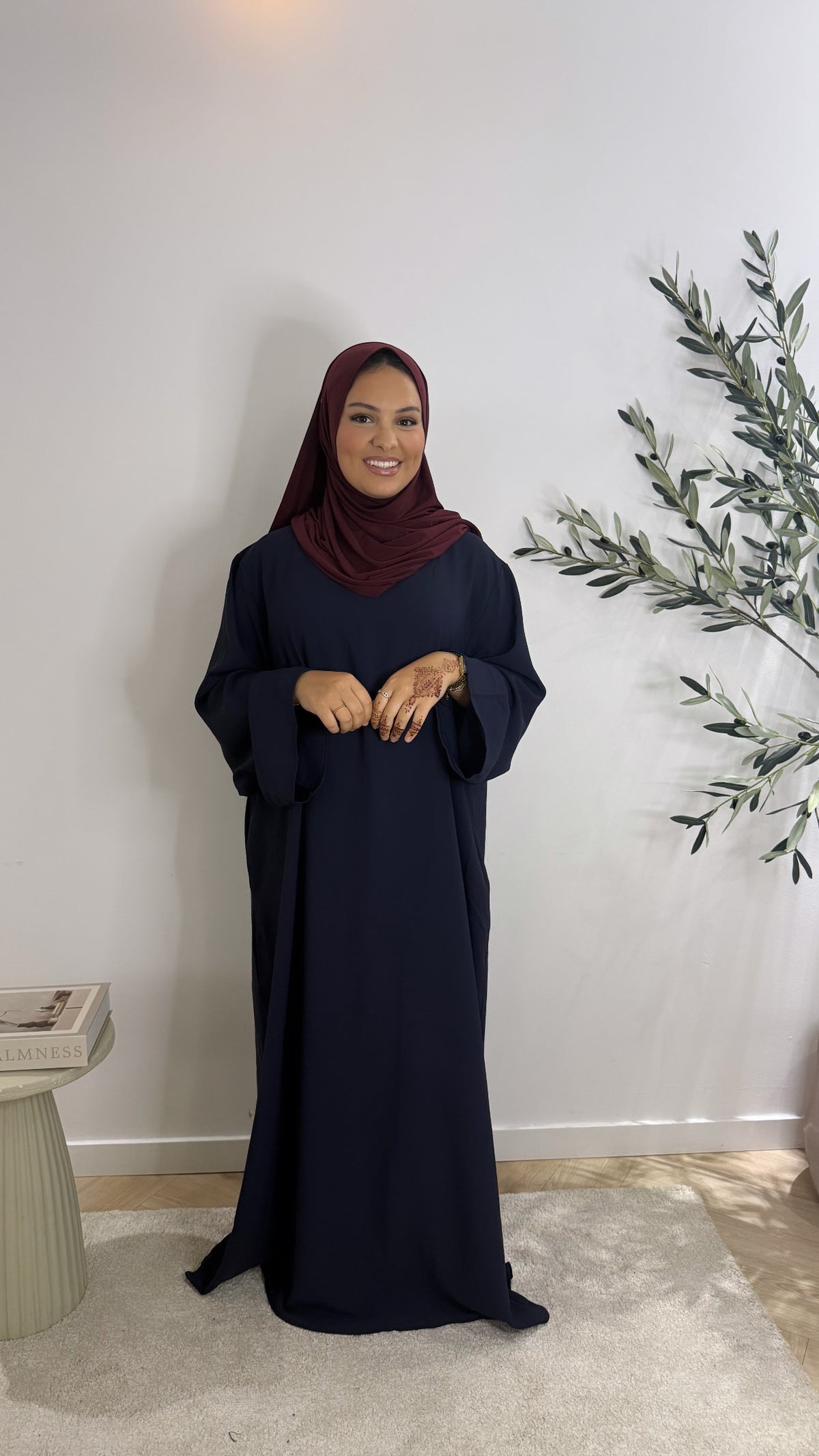 Classy abaya - dark blue