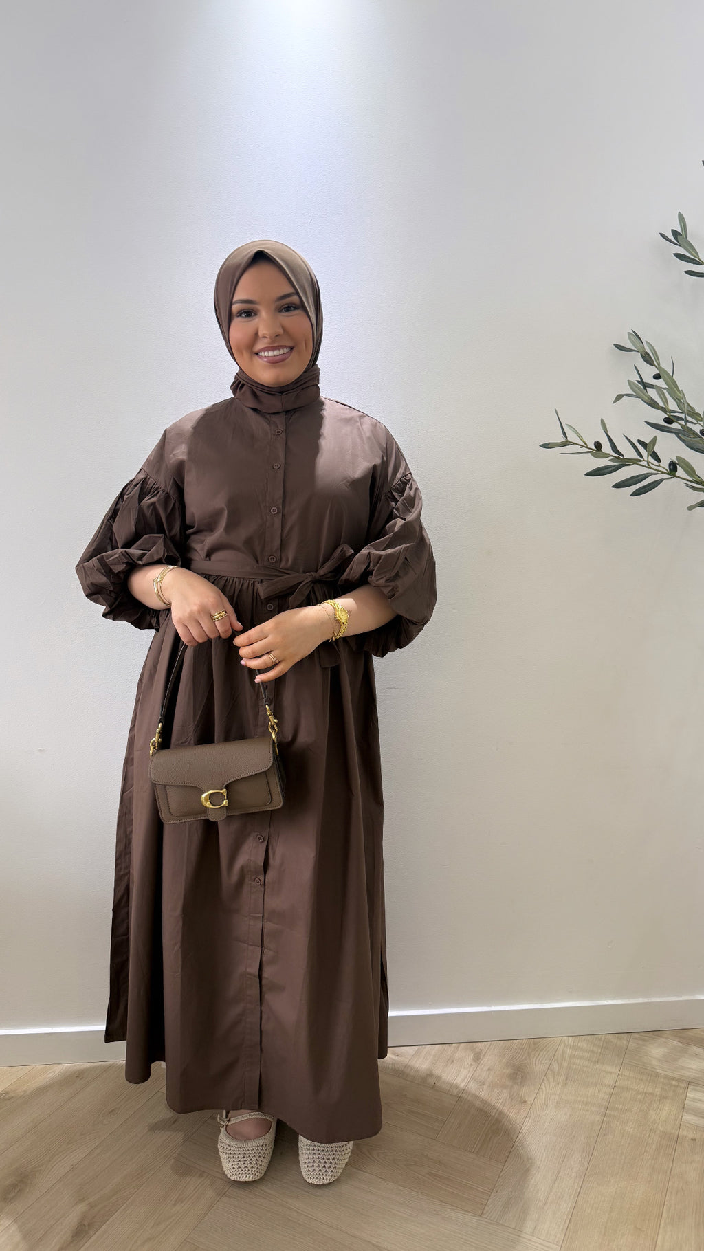 Ballon sleeve - brown