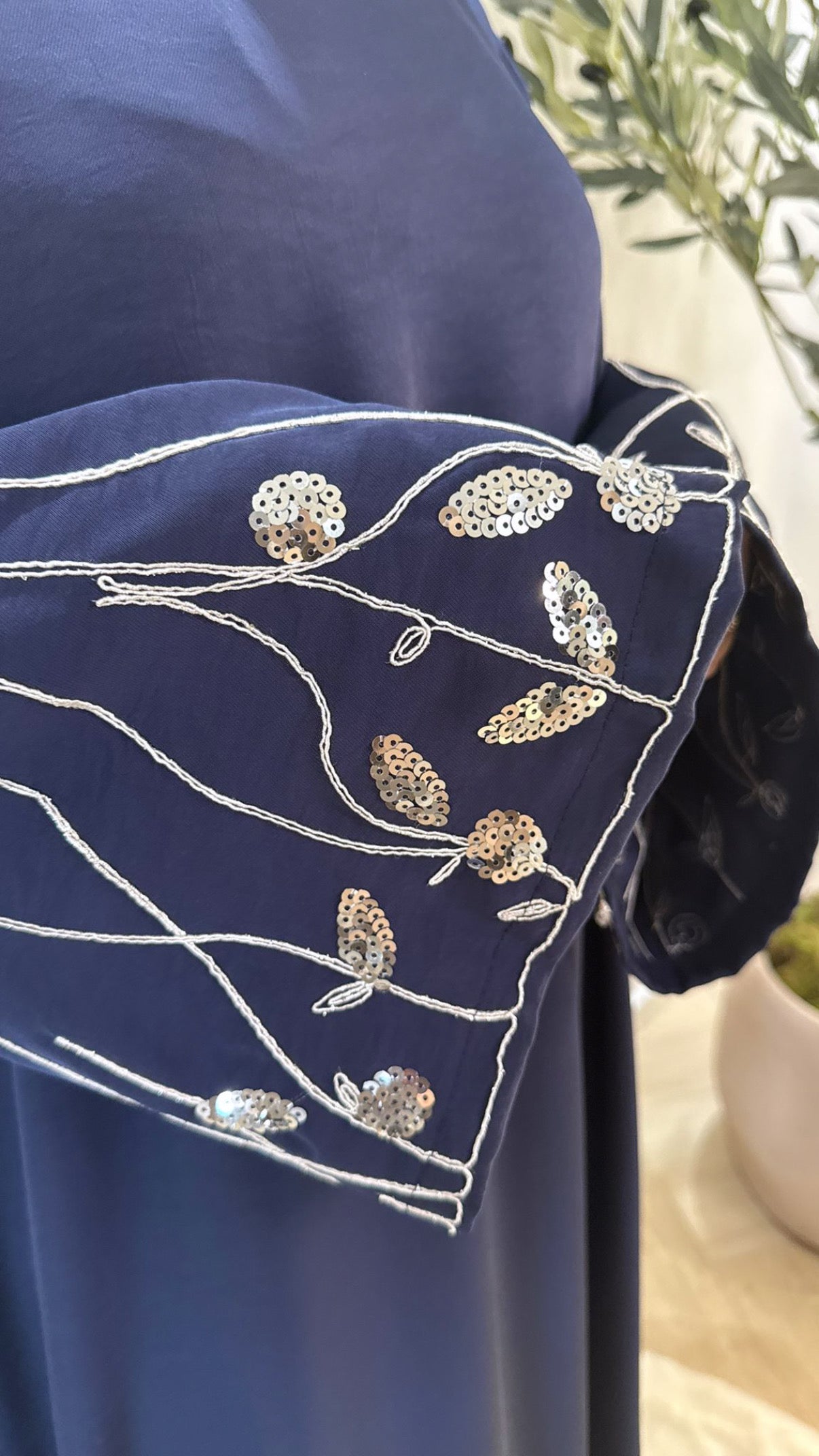 Bloom sleeve dress - midnight blue