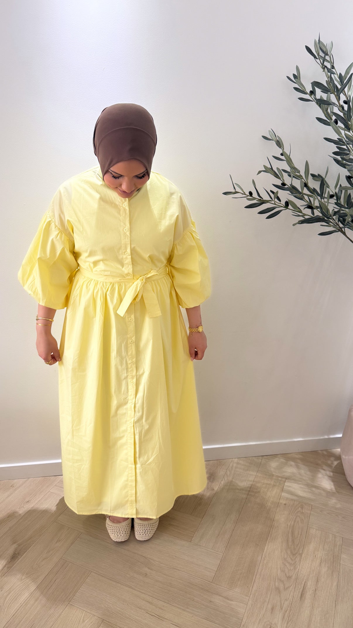 Ballon sleeve - yellow