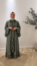 Ruffle dress - green
