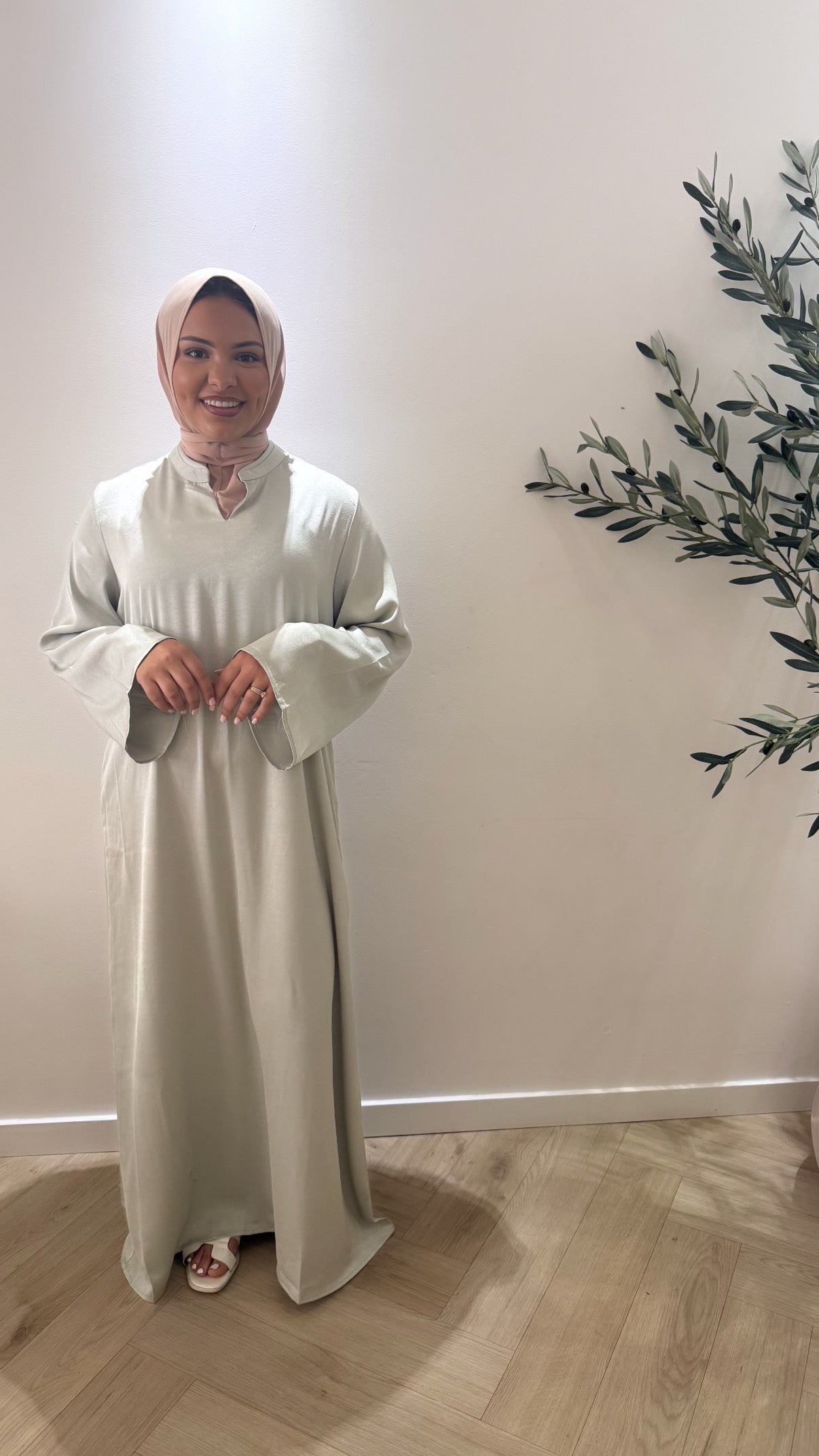 Satin dress - mint green