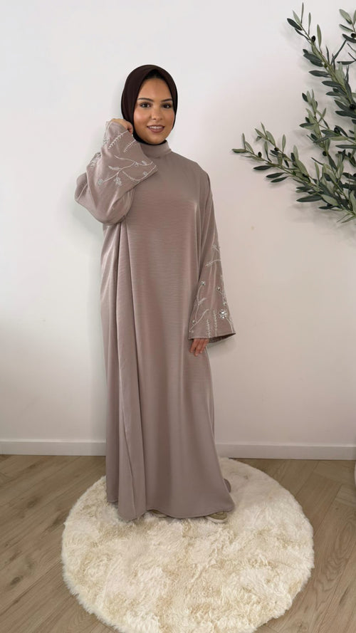 Bloom sleeve dress - beige