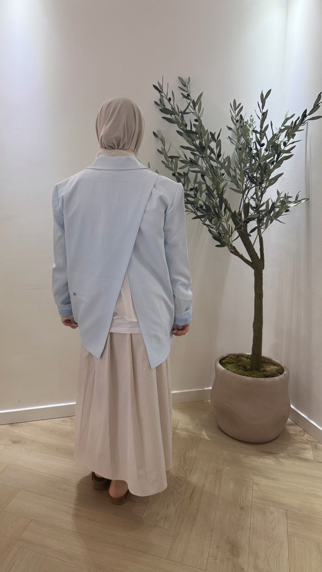 Split Blazer - Baby Blue