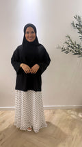 Polka skirt - white