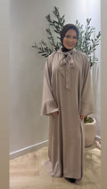Long sleeve dress-taupe