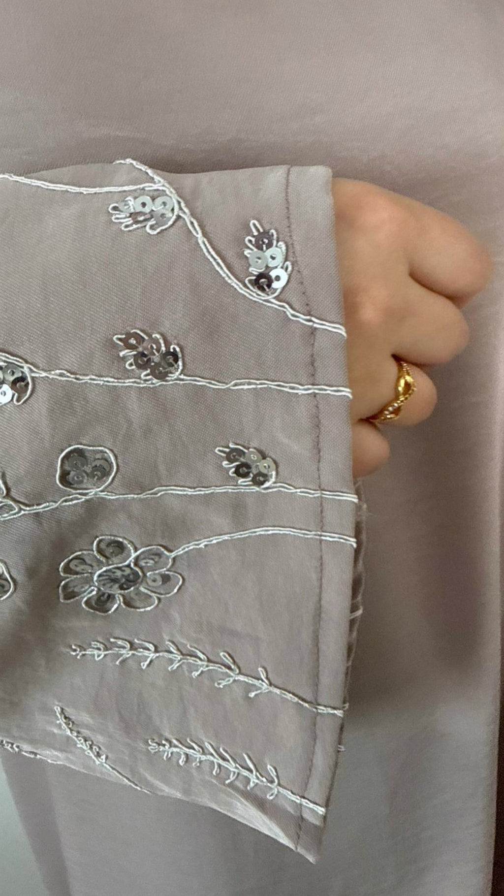 Bloom sleeve dress - beige