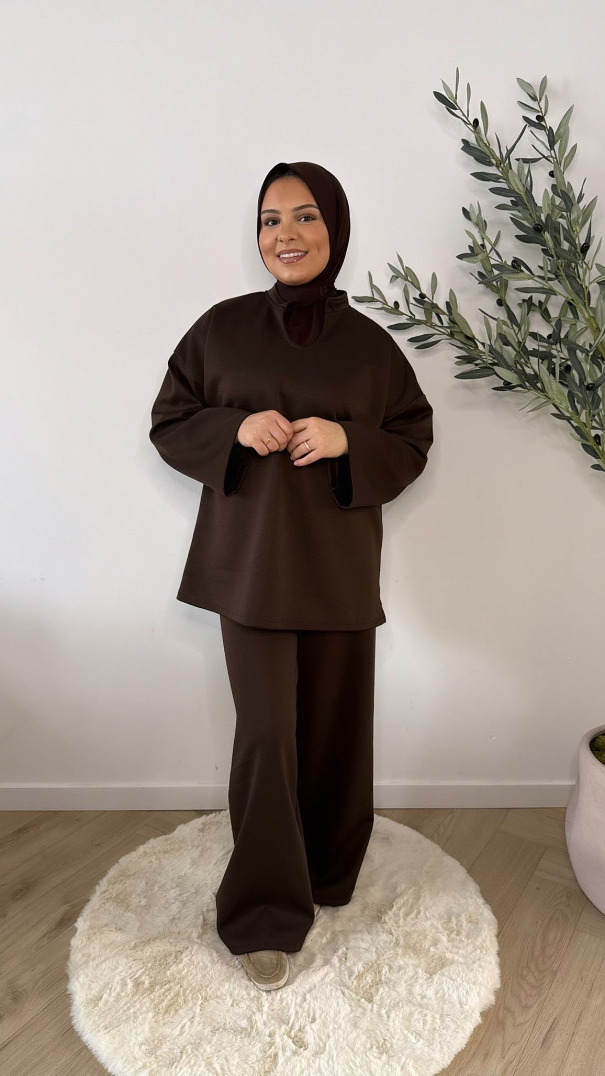 Essential twinset - brown