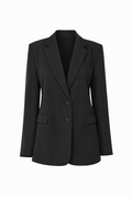 Essential tailored blazer - black