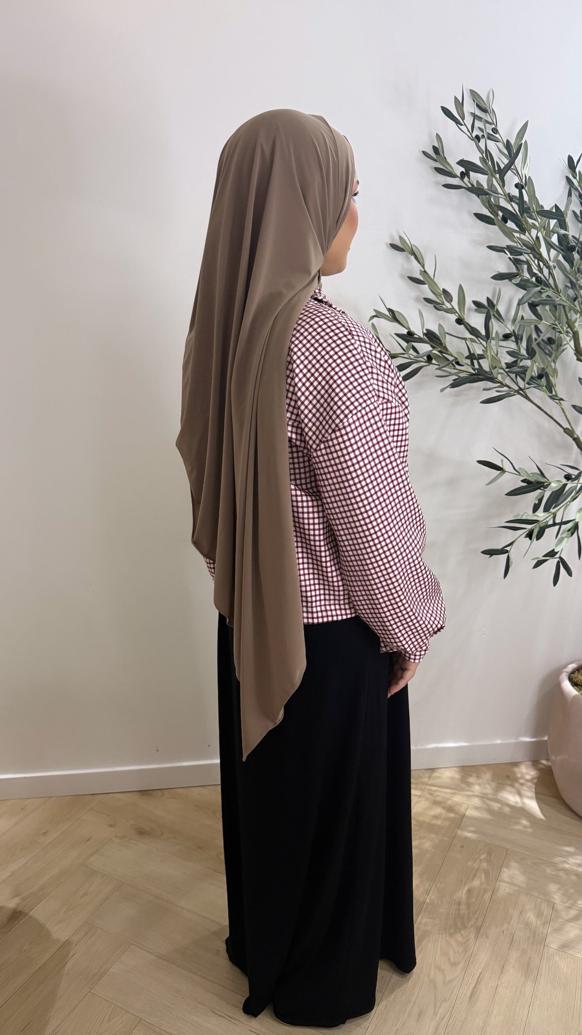 Checked bomber jacket - bordeaux