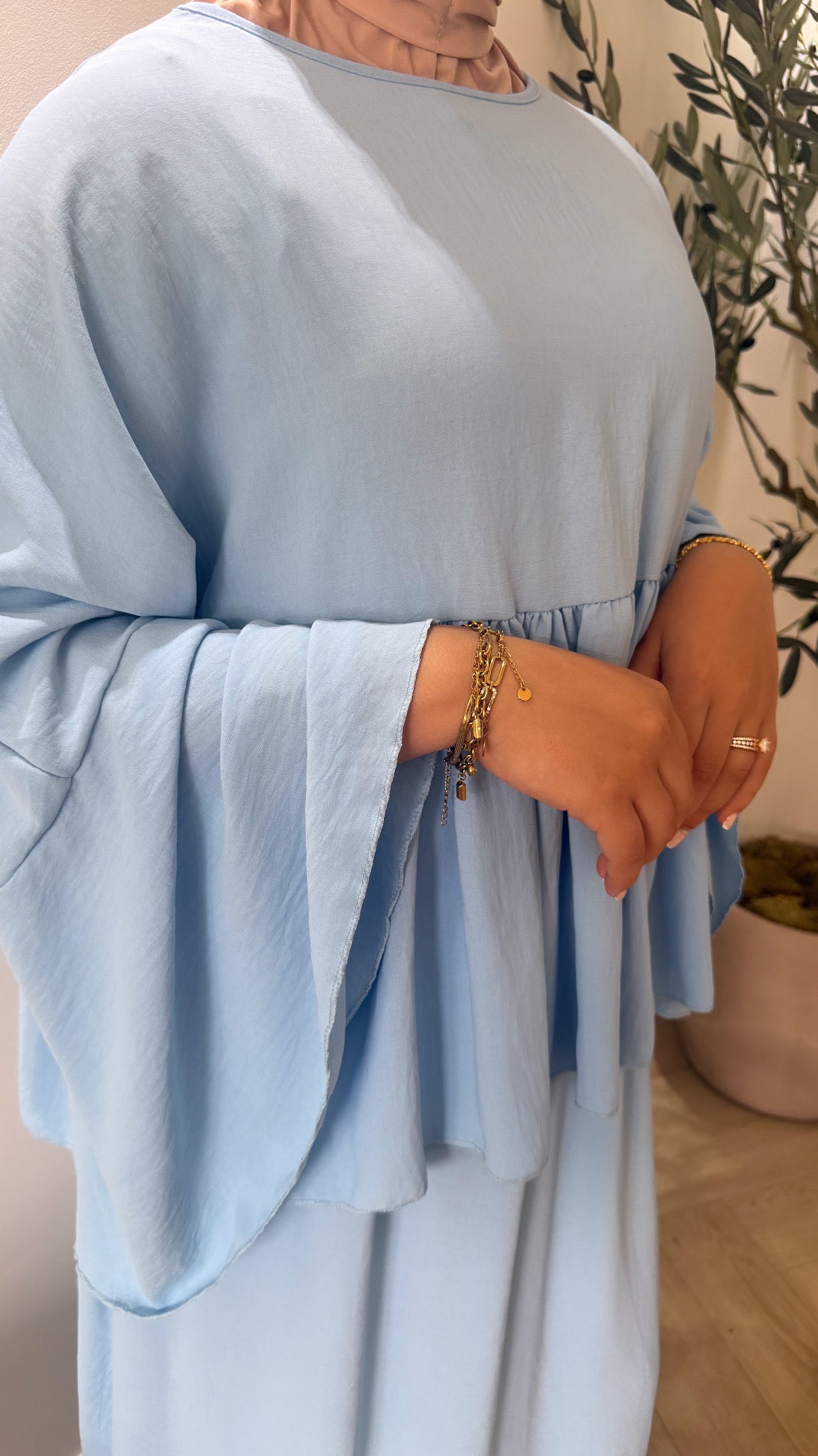 Long sleeve twinset - sky blue