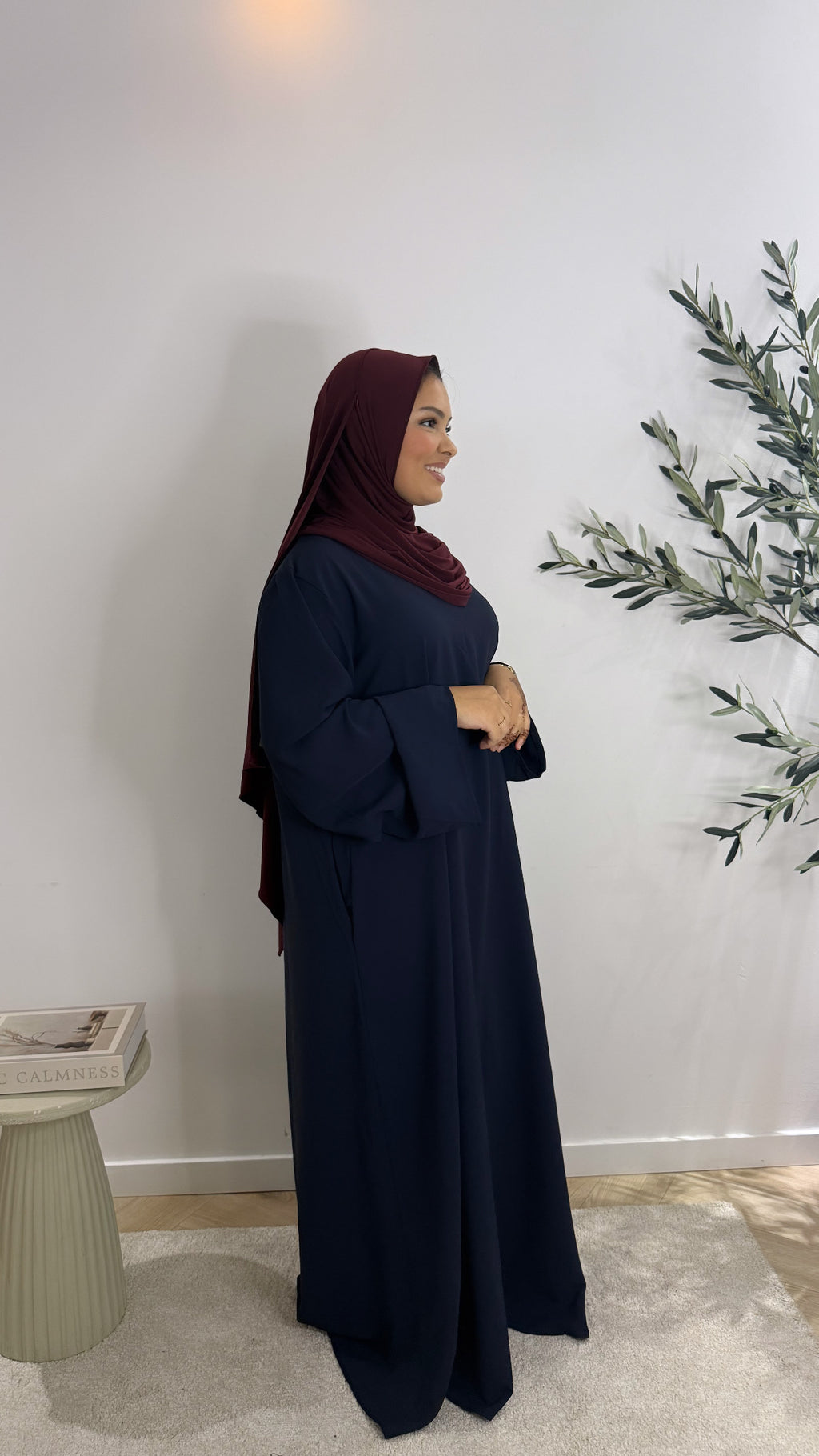 Classy abaya - dark blue