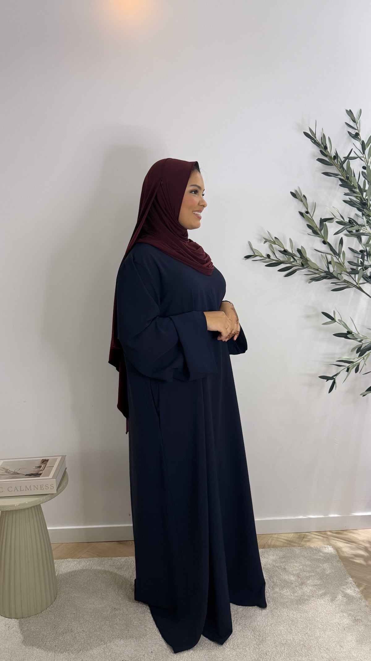 Classy abaya - dark blue