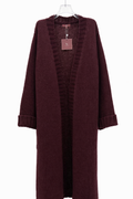 Essential long cardigan - burgundy