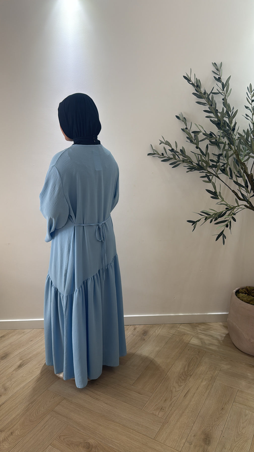 Draped dress - sky blue