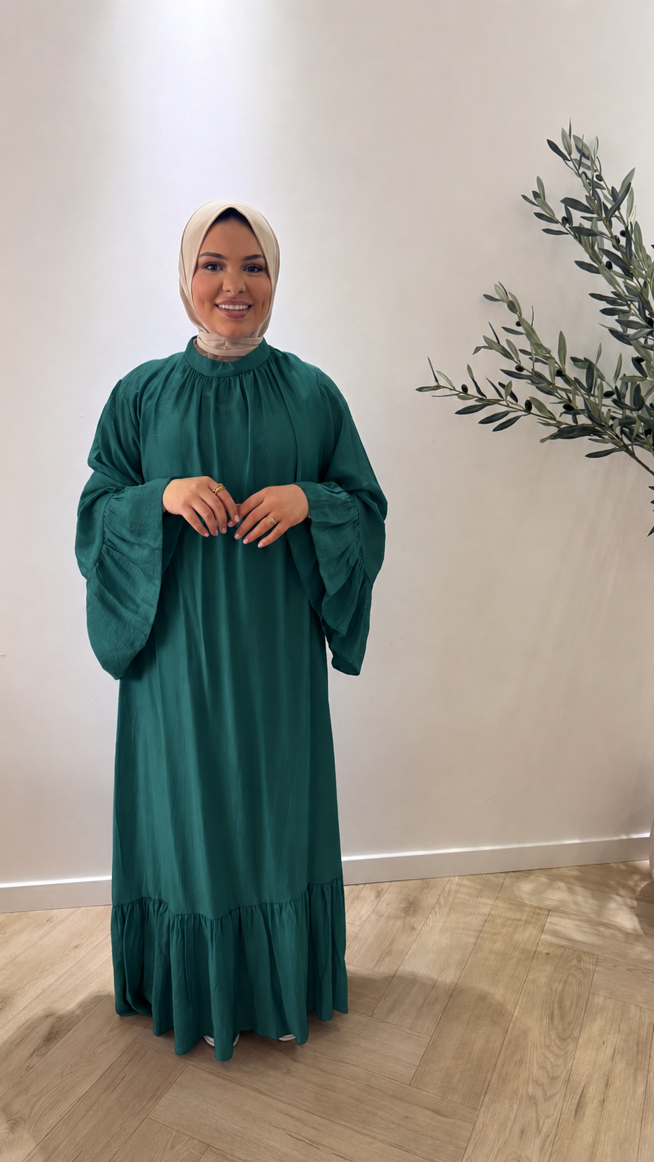 Long sleeve dress - deep teal