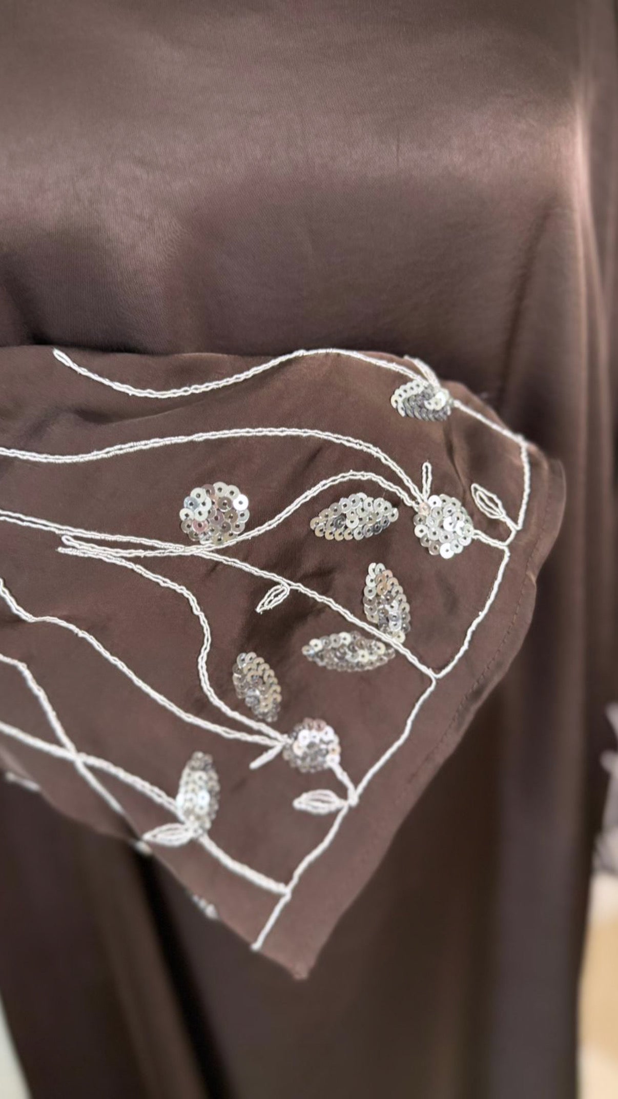 Bloom sleeve dress - brown