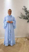 Ruffle dress - sky blue
