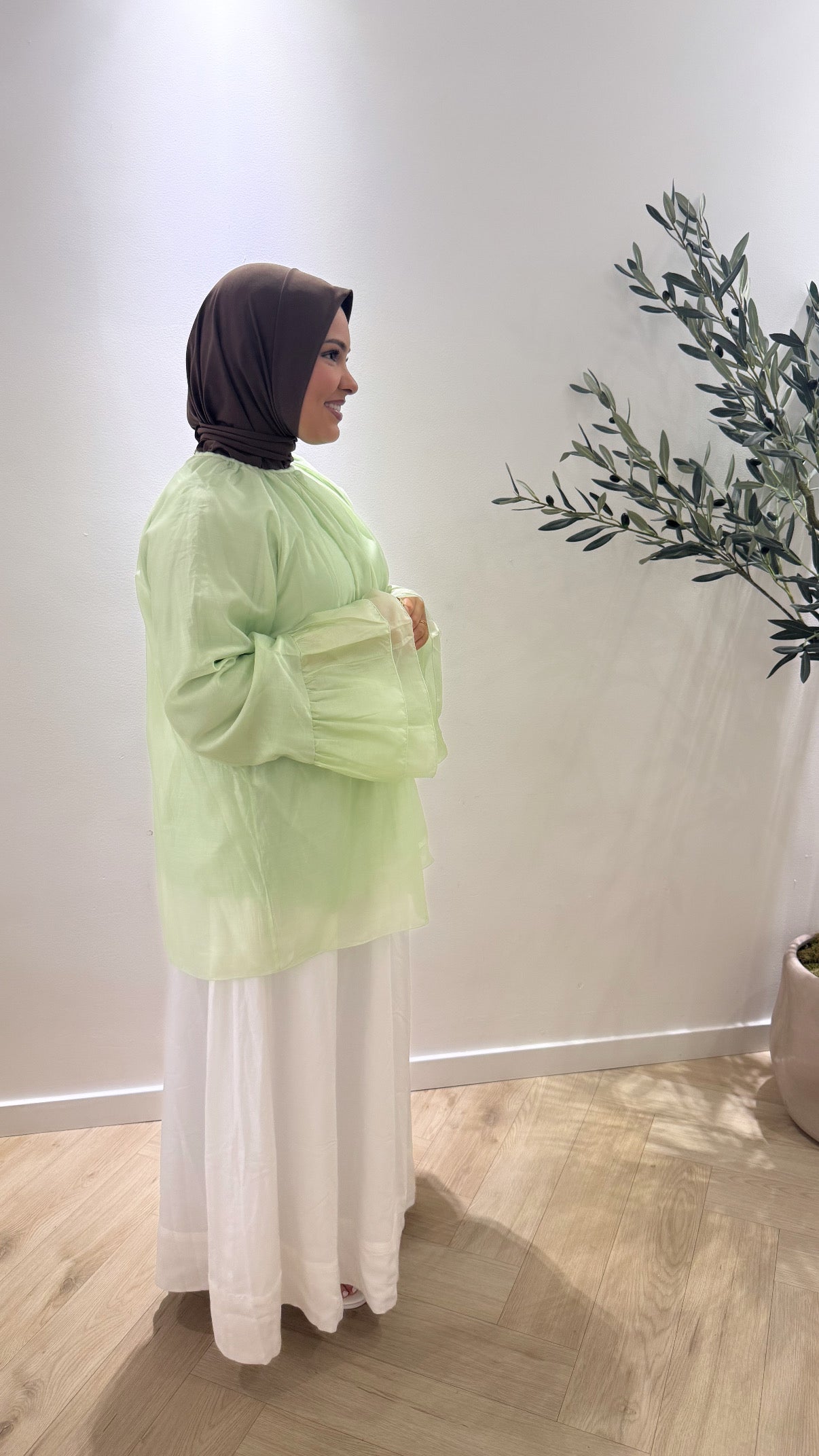 Flowy bell blouse - mint