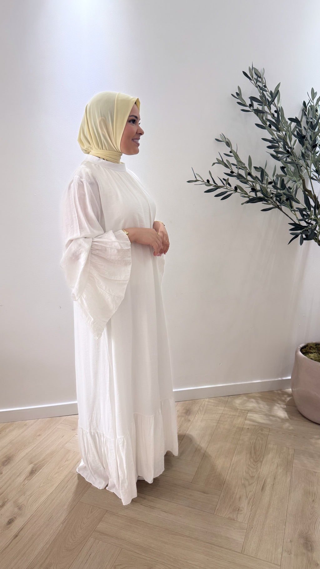 Long sleeve dress - white