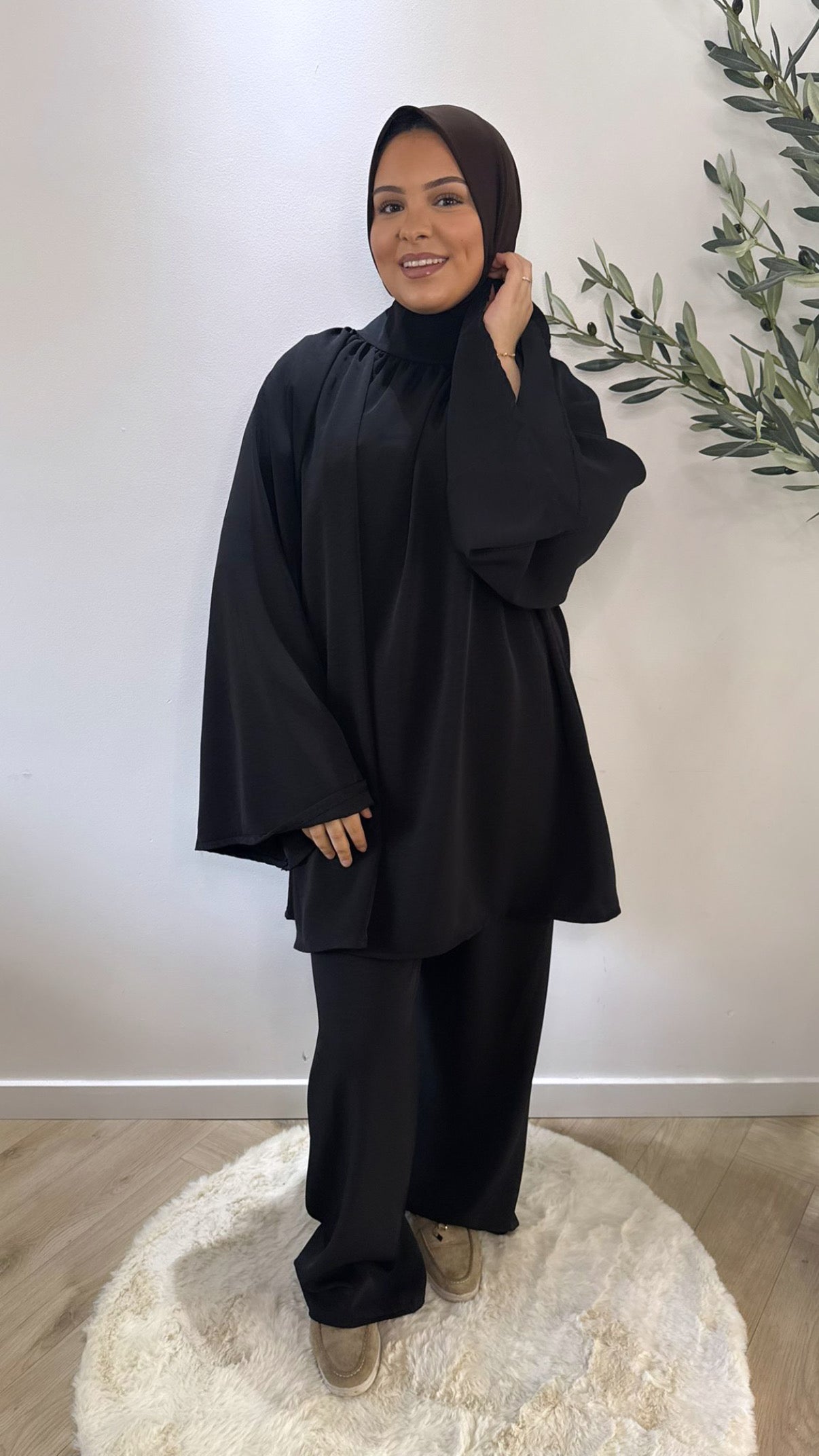 Longe sleeve twinset - black