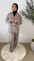 Classic blazer set - taupe