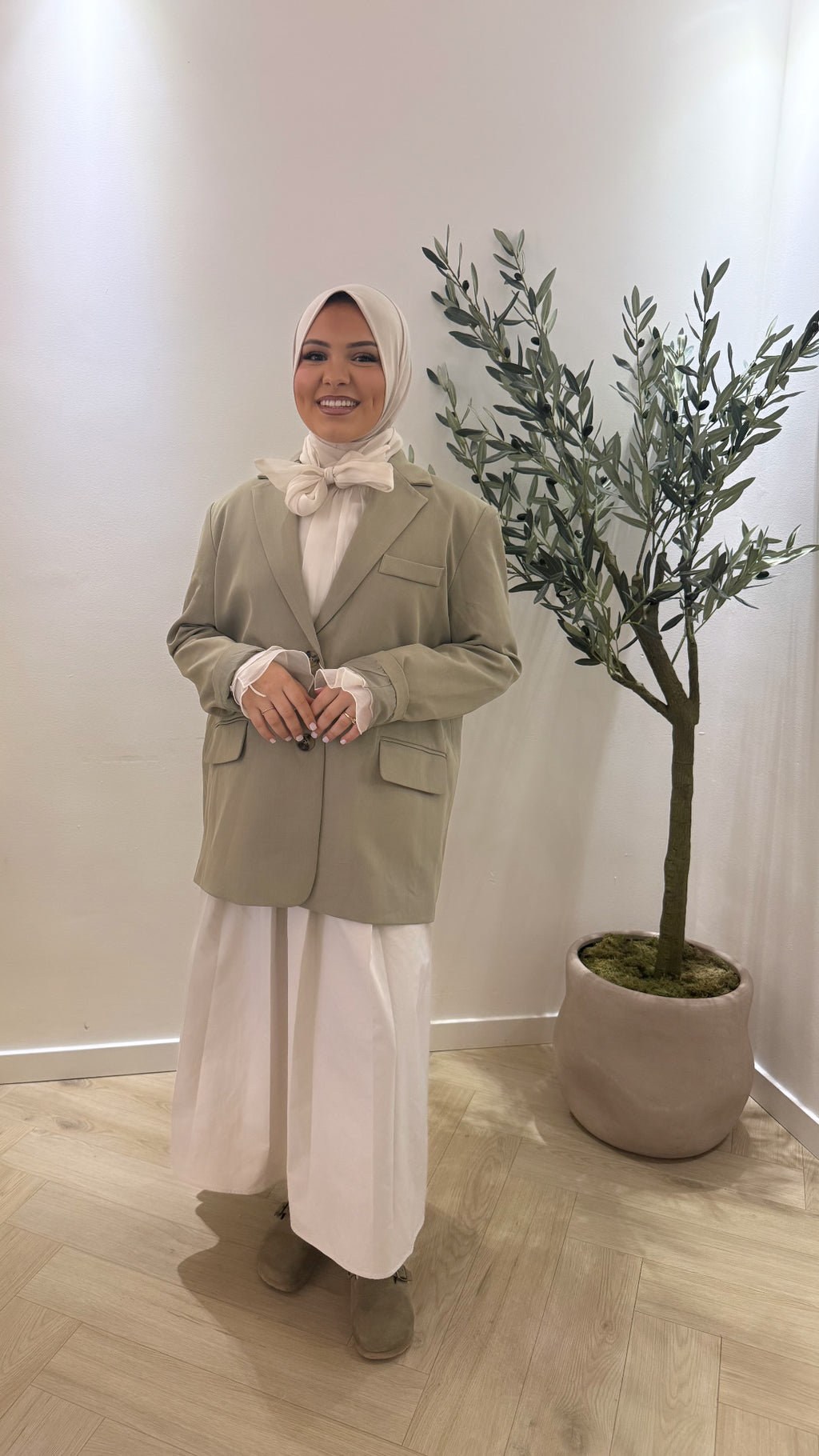 Split Blazer - Khaki