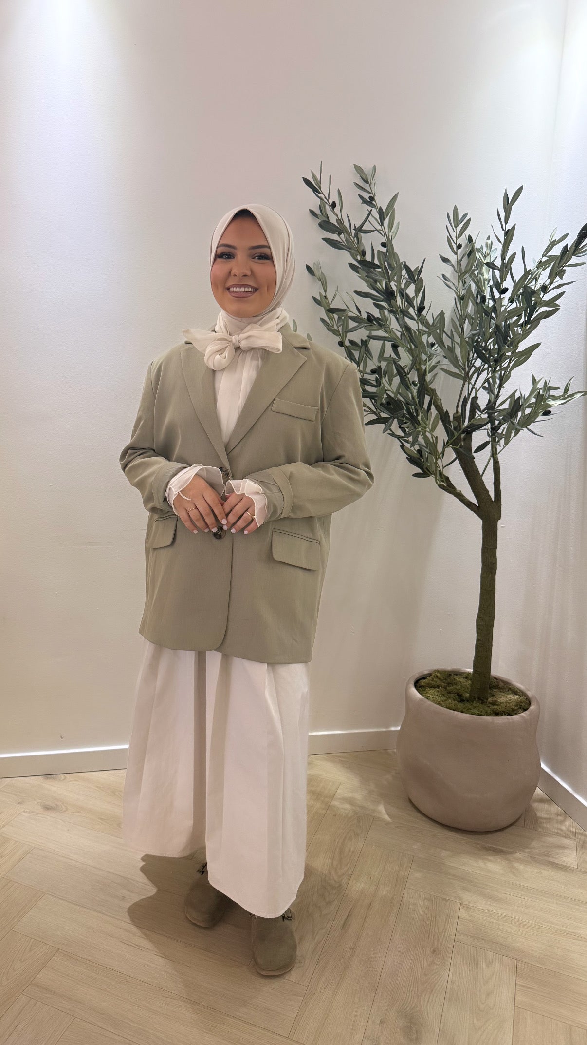Split Blazer - Khaki