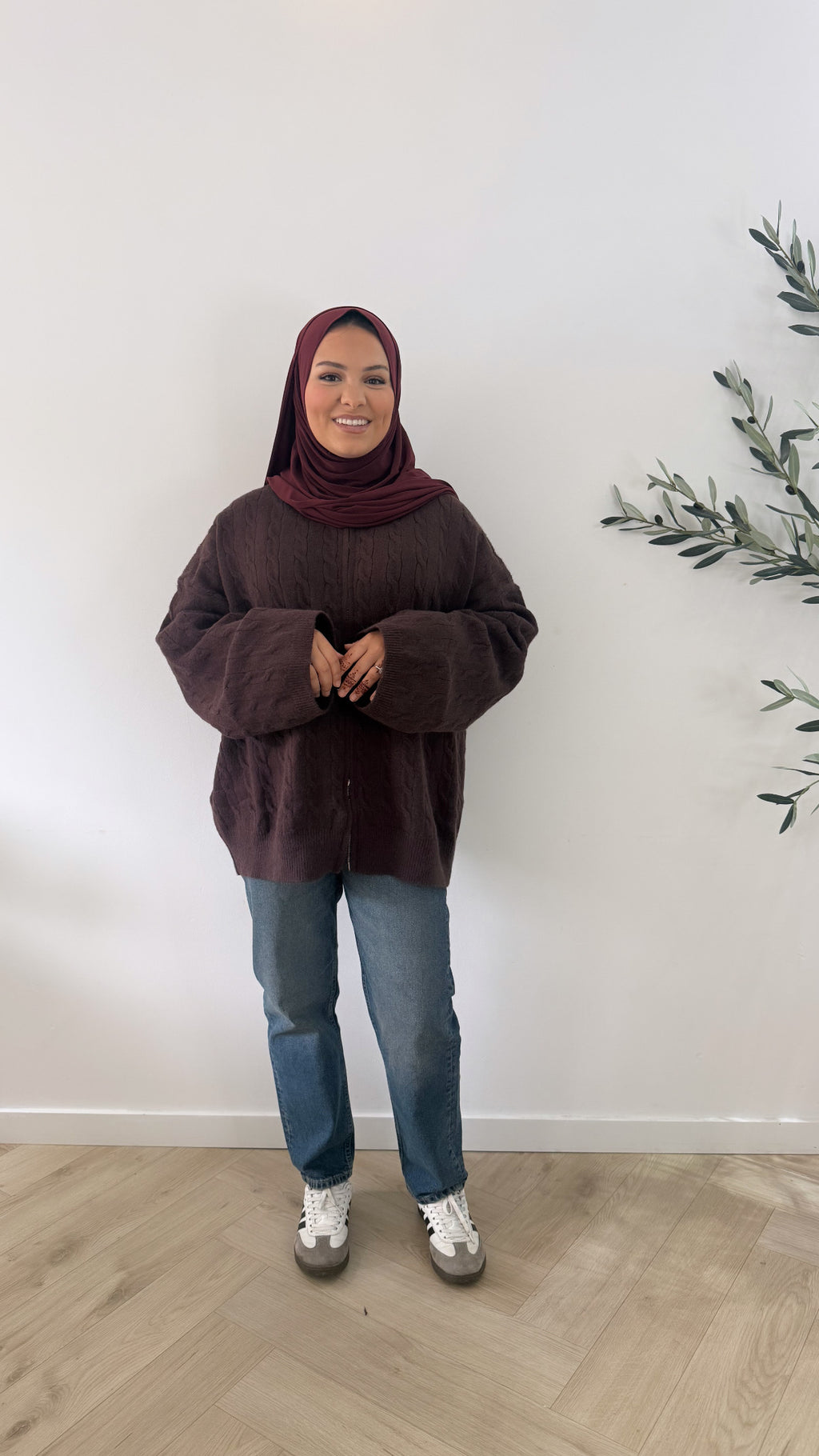 Oversized vest - brown