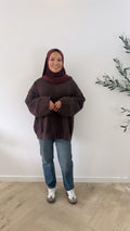 Oversized vest - brown