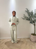 Satin twinset - mint