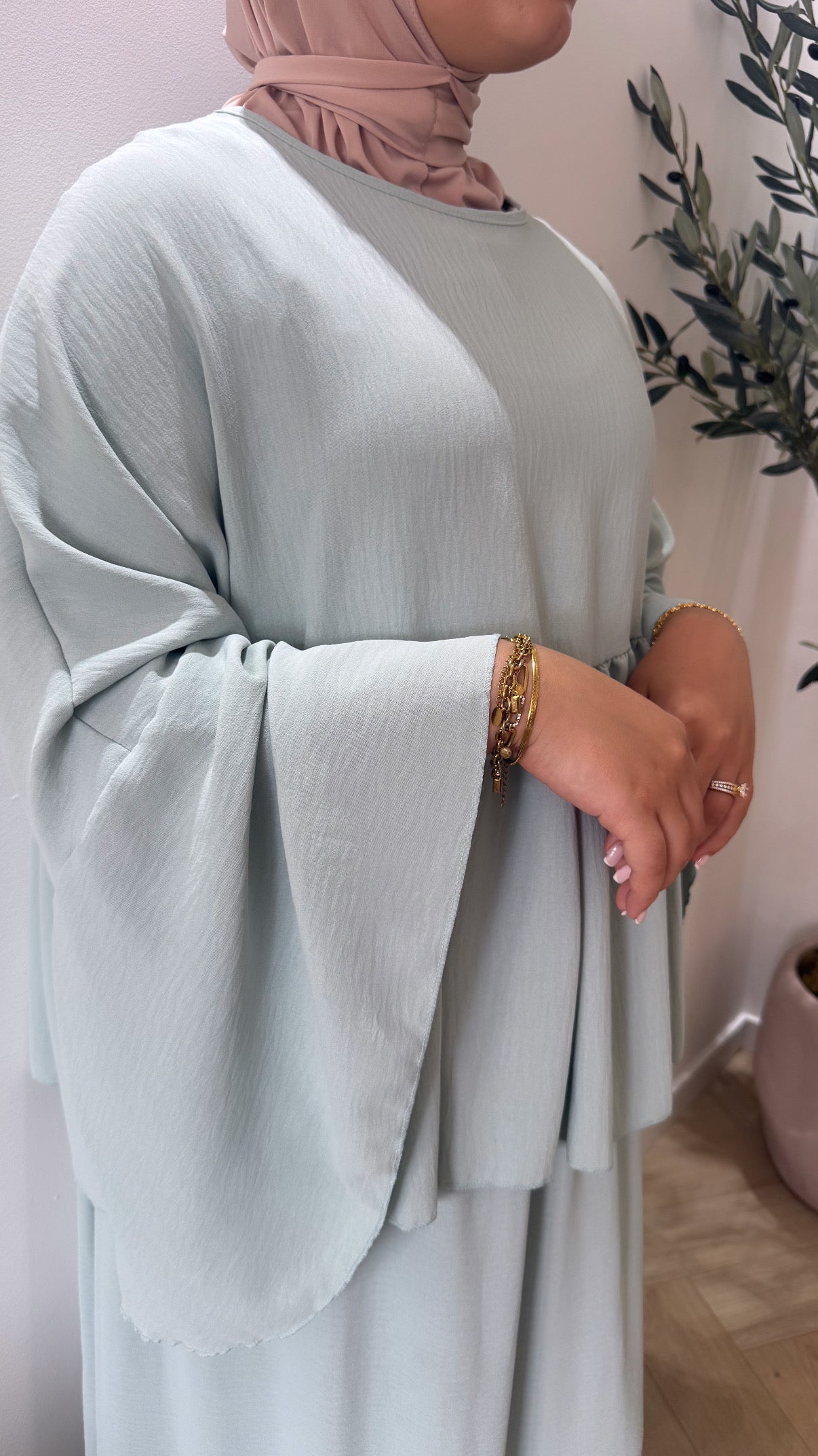 Long sleeve twinset - mint green