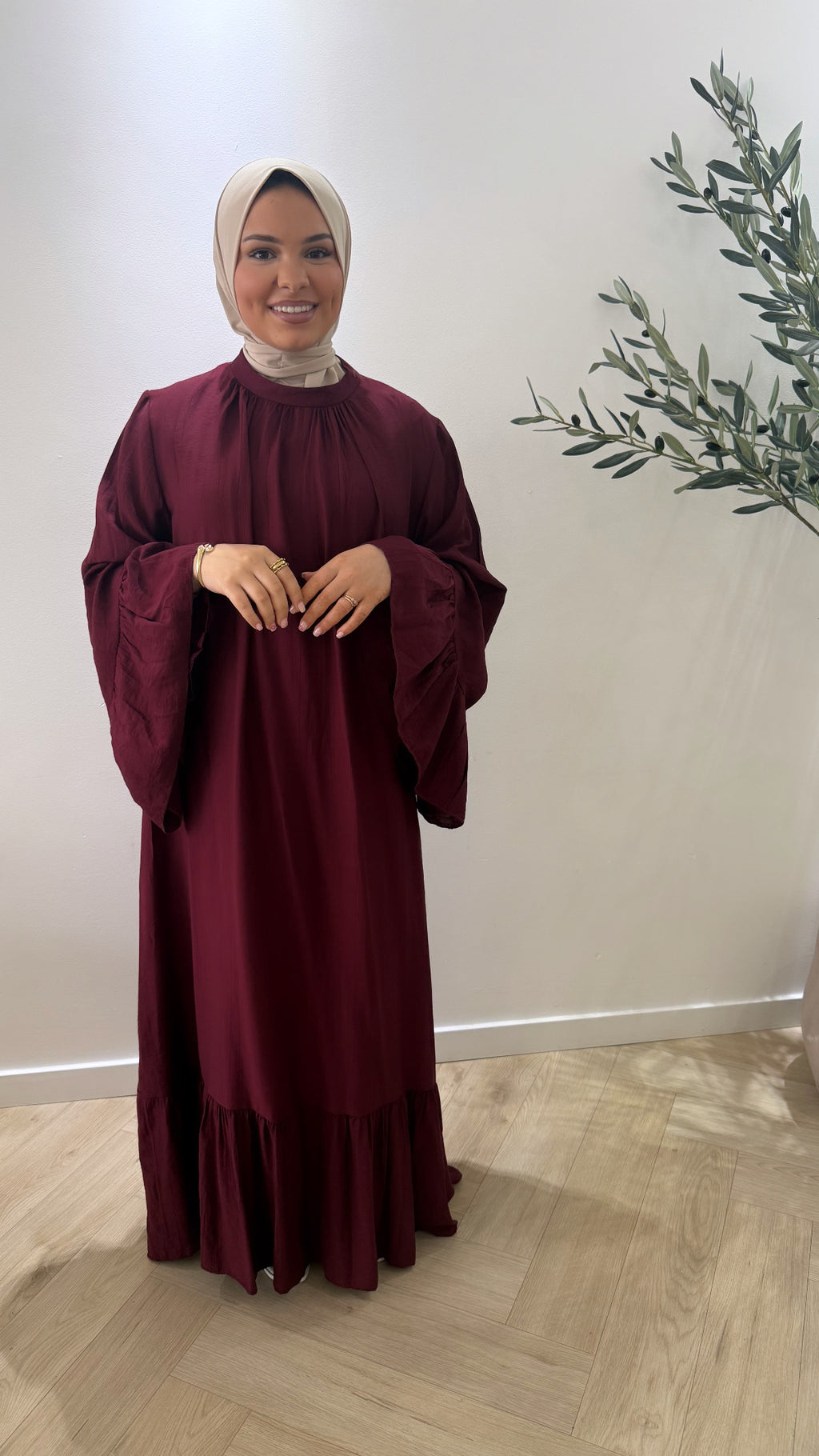 Long sleeve dress - Bordeaux