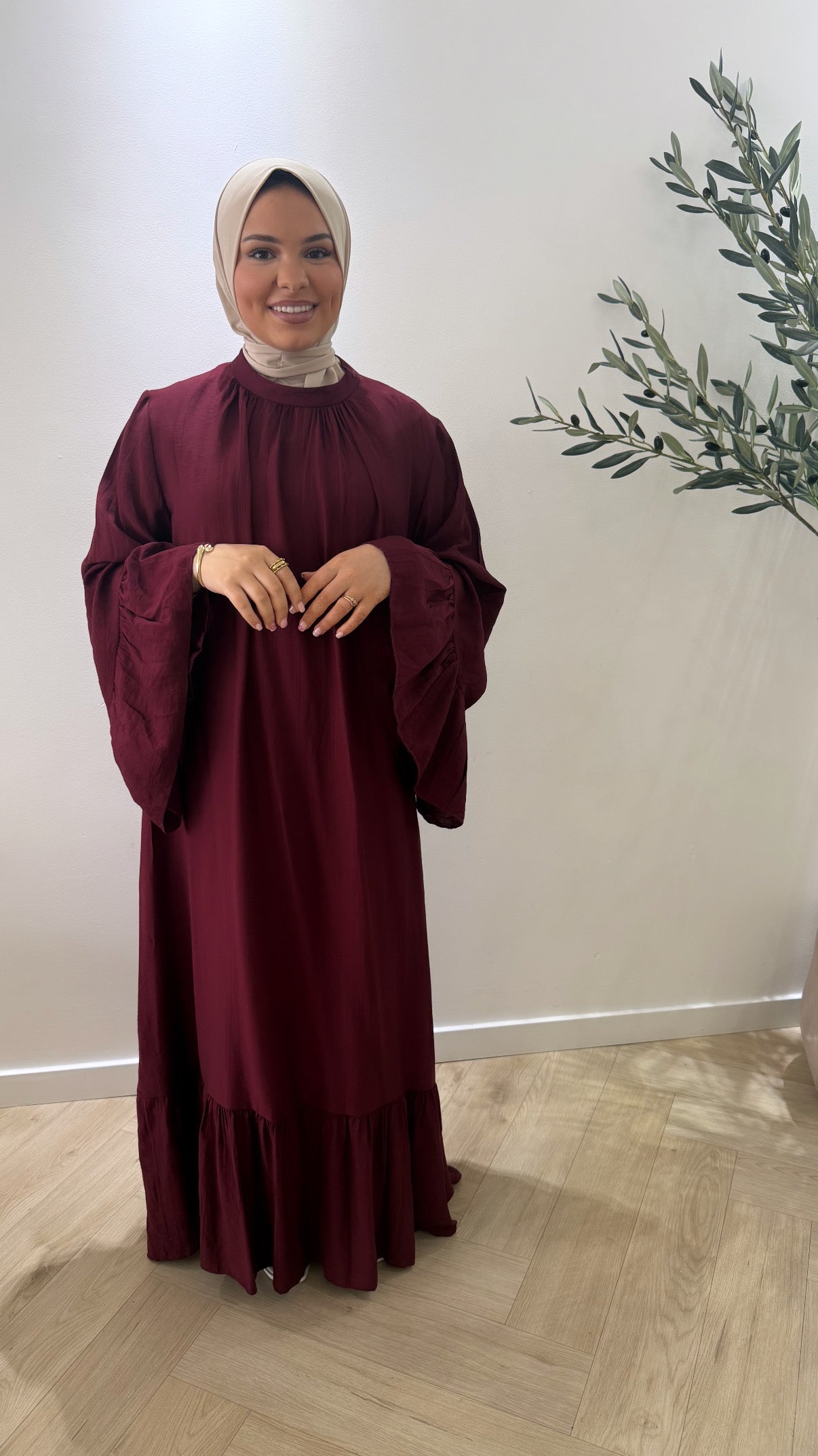 Long sleeve dress - Bordeaux