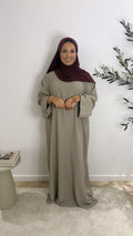 Classy abaya - taupe