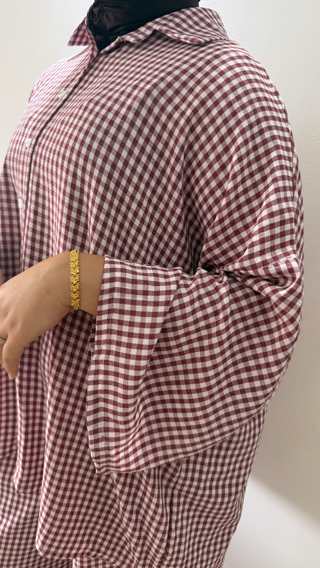 Checked twinset - Bordeaux