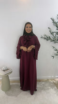 Ruffle dress - bordeaux