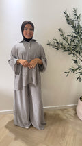 Checked twinset - brown