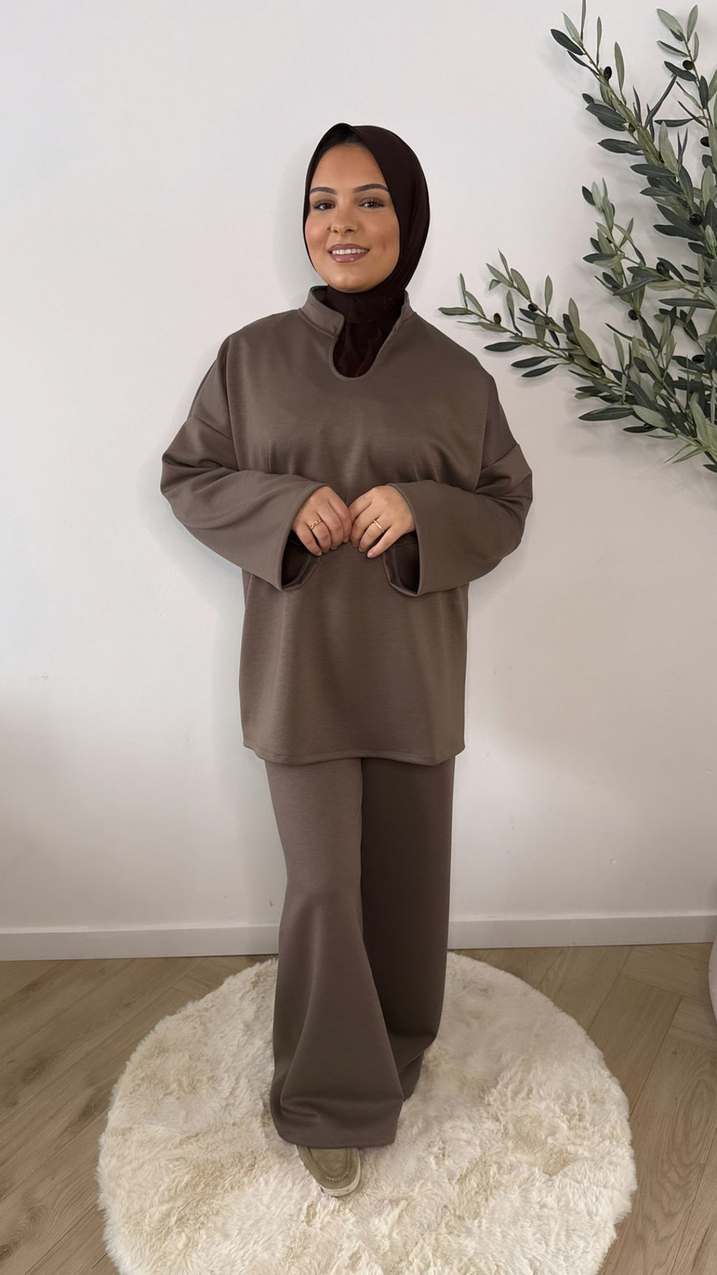 Essential twinset - taupe
