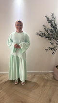 Draped dress - pastel mint