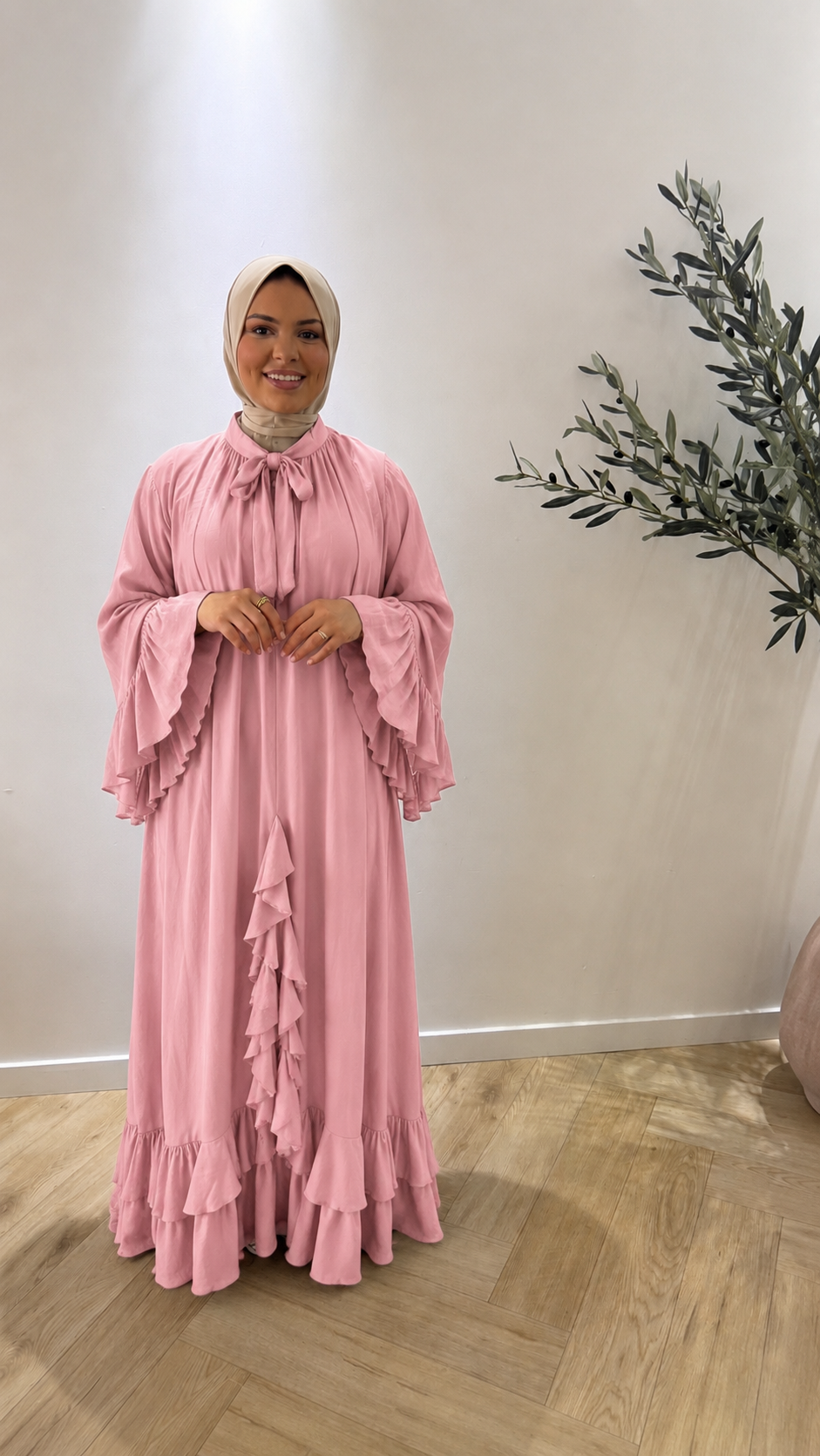 Ruffle dress - pink