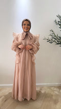 Ruffle dress - taupe