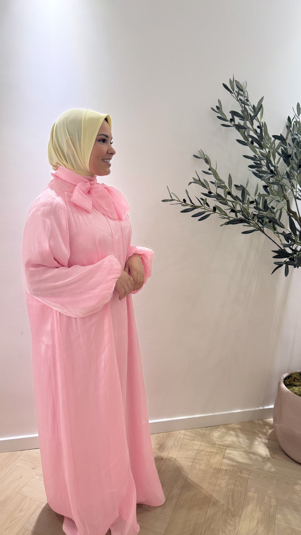 Satin dress - pink